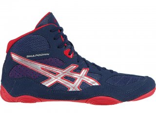 Asics Snapdown Wrestling Shoes For Men Navy/Silver/Red 738GEVSM