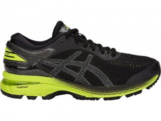 Asics Gel-Kayano 25 Running Shoes For Kids Black/Light Green 843OMDBS